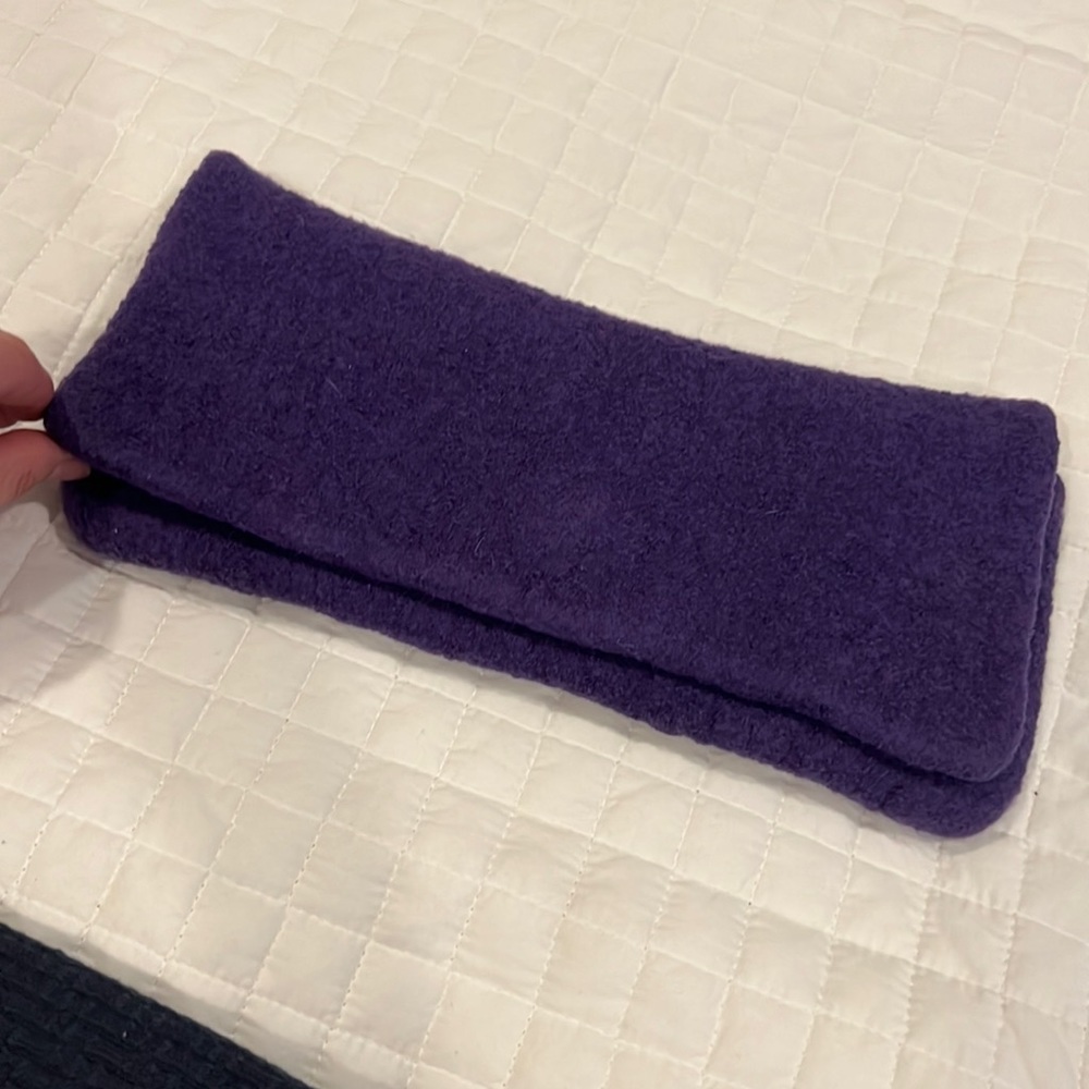 Sarah Oliver Purple Wool Clutch- New